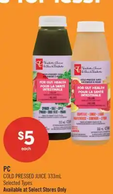 Shoppers Drug Mart PC COLD PRESSED JUICE offer
