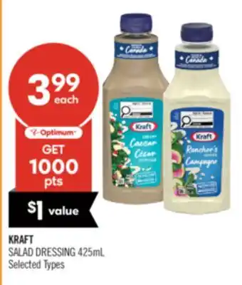 Shoppers Drug Mart KRAFT SALAD DRESSING offer