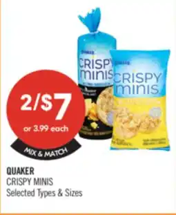 Shoppers Drug Mart QUAKER CRISPY MINIS offer