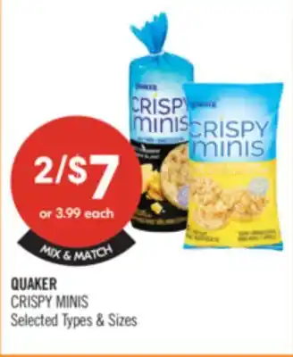 Shoppers Drug Mart QUAKER CRISPY MINIS offer
