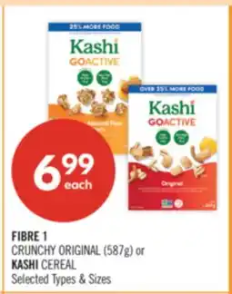 Shoppers Drug Mart FIBRE 1 CRUNCHY ORIGINAL (587g) or KASHI CEREAL offer