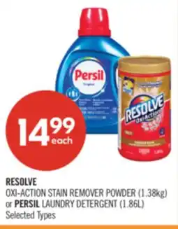 Shoppers Drug Mart RESOLVE OXI-ACTION STAIN REMOVER POWDER (1.38kg) or PERSIL LAUNDRY DETERGENT (1.86L) offer
