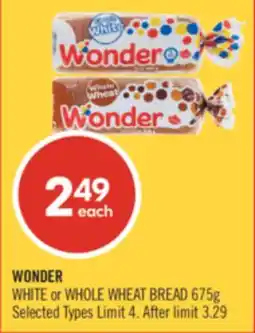 Shoppers Drug Mart WONDER WHITE or WHOLE WHEAT BREAD offer