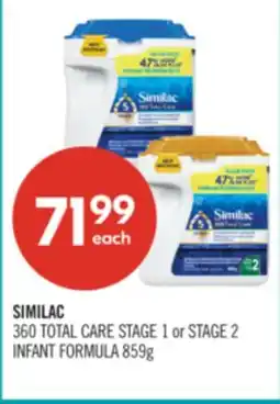 Shoppers Drug Mart SIMILAC 360 TOTAL CARE STAGE 1 or STAGE 2 INFANT FORMULA offer