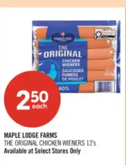 Shoppers Drug Mart MAPLE LODGE FARMS THE ORIGINAL CHICKEN WIENERS offer
