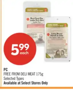 Shoppers Drug Mart PC FREE FROM DELI MEAT offer