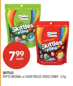 Shoppers Drug Mart SKITTLES POP'D ORIGINAL or SOUR FREEZE DRIED CANDY offer
