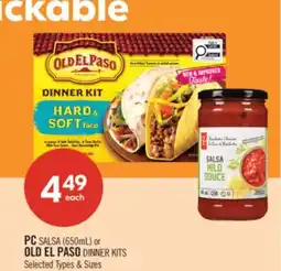 Shoppers Drug Mart PC SALSA (650mL) or OLD EL PASO DINNER KITS offer