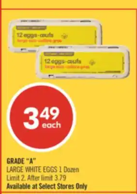 Shoppers Drug Mart GRADE A LARGE WHITE EGGS 1 Dozen offer