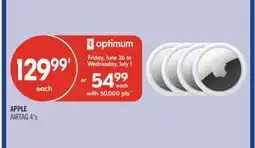 Shoppers Drug Mart APPLE AIRTAG offer