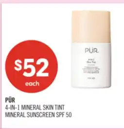 Shoppers Drug Mart PÜR 4-IN-1 MINERAL SKIN TINT MINERAL SUNSCREEN SPF 50 offer