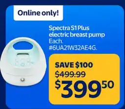 Walmart Spectra S1 Plus electric breast pump offer