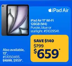 Walmart iPad Air 11 Wi-Fi 128GB (M4) offer