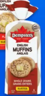 Walmart Dempster's English muffins offer