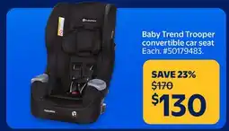 Walmart Baby Trend Trooper convertible car seat offer