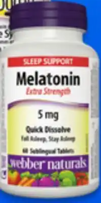Walmart Webber Naturals melatonin 60s offer
