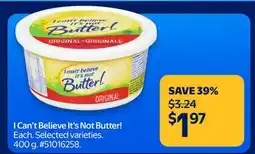 Walmart I Can't Believe It's Not Butter! offer