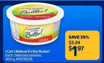 Walmart I Can't Believe It's Not Butter! offer