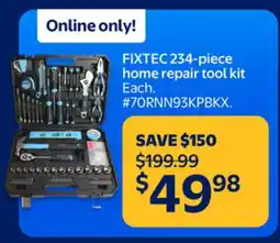 Walmart FIXTEC 234-piece home repair tool kit offer