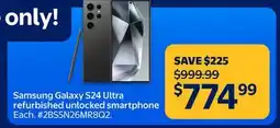Walmart Samsung Galaxy S24 Ultra refurbished unlocked smartphone offer