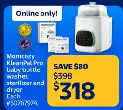 Walmart Momcozy KleanPal Pro baby bottle washer, sterilizer and dryer offer