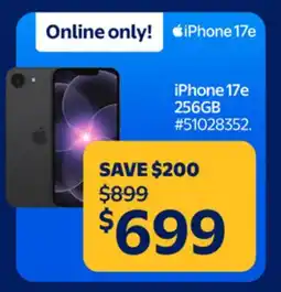 Walmart iPhone 17e 256GB offer
