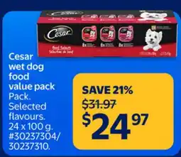 Walmart Cesar wet dog food value pack offer