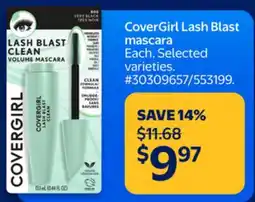 Walmart CoverGirl Lash Blast mascara offer