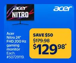 Walmart Acer Nitro 24 FHD 200 Hz gaming monitor offer