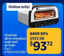 Walmart Gourmia all-in-one pizza oven and air fryer offer