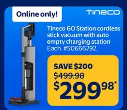 Walmart Tineco GO Station cordless stick vacuum with auto empty charging station offer