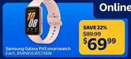Walmart Samsung Galaxy Fit3 smartwatch offer