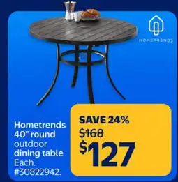 Walmart Hometrends 40 round outdoor dining table offer
