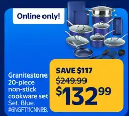 Walmart Granitestone 20-piece non-stick cookware set offer