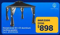 Walmart Hometrends 10' x 12' aluminum hardtop gazebo offer