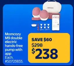Walmart Momcozy M9 double electric hands-free pump with app offer