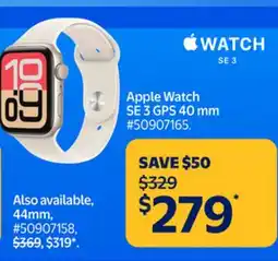 Walmart Apple Watch SE 3 GPS 40 mm offer
