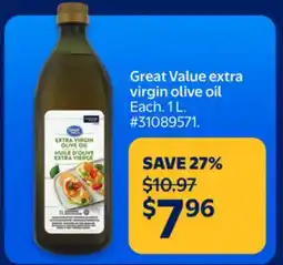 Walmart Great Value extra virgin oil offer
