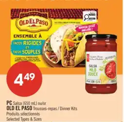 Pharmaprix PC Salsa (650 mL) or OLD EL PASO Dinner Kits offer