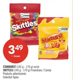 Pharmaprix STARBURST (142 g - 170 g) or SKITTLES (140 g - 170 g) Candy offer