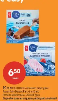 Pharmaprix PC Frozen Dairy Dessert Bars offer