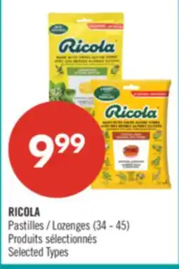 Pharmaprix RICOLA Lozenges offer