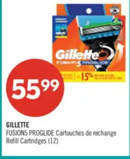 Pharmaprix GILLETTE FUSION5 PROGLIDE Refill Cartridges offer