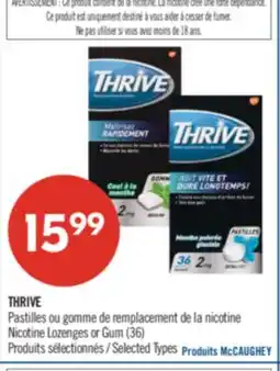 Pharmaprix THRIVE Nicotine Lozenges or Gum offer