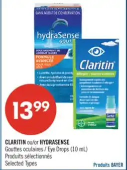 Pharmaprix CLARITIN or HYDRASENSE Eye Drops (10 mL) offer