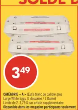 Pharmaprix CATÉGORIE A Œufs Large White Eggs (1Dozen) offer