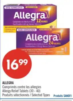 Pharmaprix ALLEGRA Allergy Relief Tablets offer
