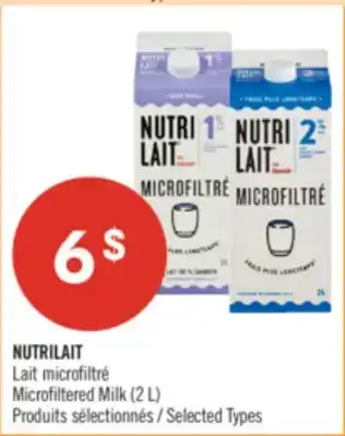 Pharmaprix NUTRILAIT Microfiltered Milk offer