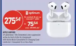 Pharmaprix APPLE AIRPODS 4th Generation with Active Noise Cancellation & Charging Case offer