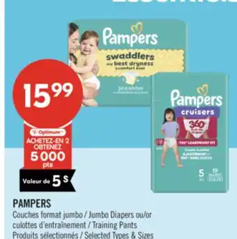 Pharmaprix PAMPERS Jumbo Diapers or Training Pants offer